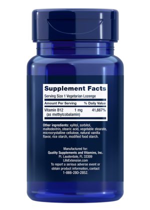 Vitamin B12 Methylcobalamin Energy, brain & nerve support, bioactive, quick-dissolving