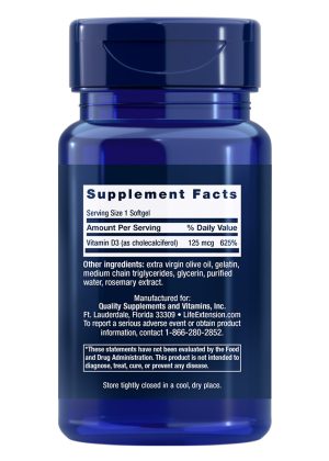 Vitamin D3 125 mcg by Life Extension