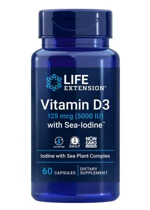 Vitamin D3 with Sea-Iodine Immune, bone & thyroid support