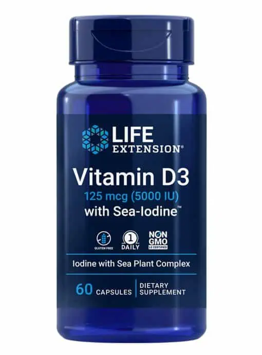 Vitamin D3 with Sea-Iodine Immune, bone & thyroid support