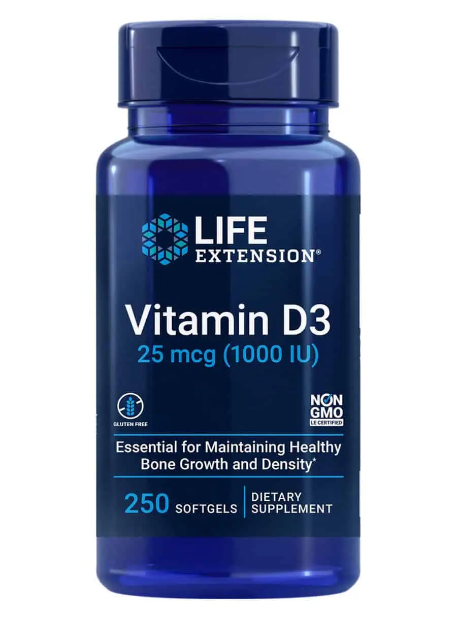 Vitamin D3 1,000IU 250 softgels by Life Extension