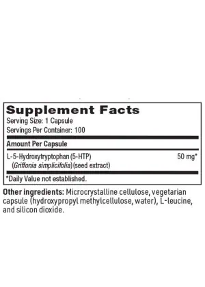 SFI Health 5-HTP 50mg - Supplement from Griffonia simplicifolia for mood and sleep support.