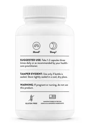 Thorne 5-Hydroxytryptophan (90 Capsules) - 5-HTP and B6 supplement for mood, stress, and sleep support.