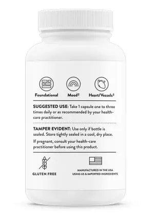 Thorne 5-MTHF - Active 1mg folate supplement for mood, heart, and methylation support.
