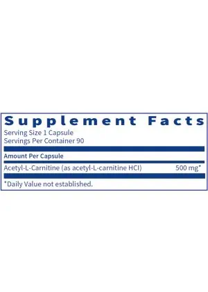 SFI Health Acetyl-L-Carnitine - 500mg ALCAR supplement for brain and nerve function support.