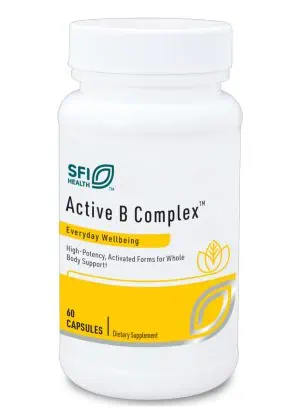 SFI Health Active B Complex - High-potency, activated B-vitamin formula with Metafolin and methylcobalamin.