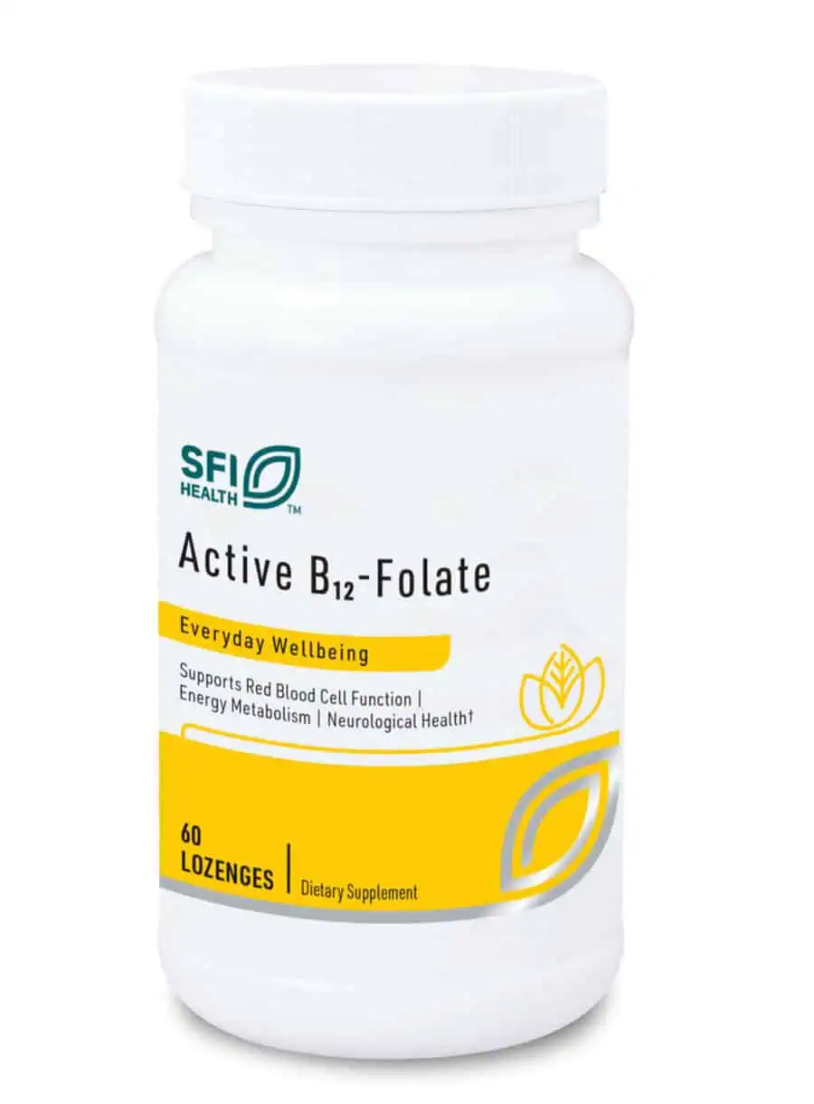 SFI Health Active B12-Folate - Lozenge with Metafolin Folate and Methylcobalamin B12 for neurological support.