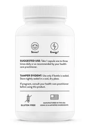 Thorne Adrenal Cortex (60 Capsules) - bovine glandular supplement for stress and energy support.
