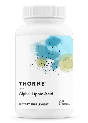 Thorne Thiocid-300 - Alpha-Lipoic Acid supplement for antioxidant, nerve, and detoxification support.