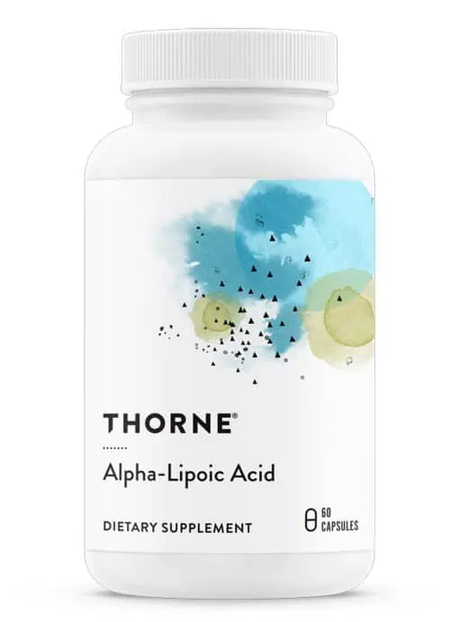 Thorne Thiocid-300 - Alpha-Lipoic Acid supplement for antioxidant, nerve, and detoxification support.