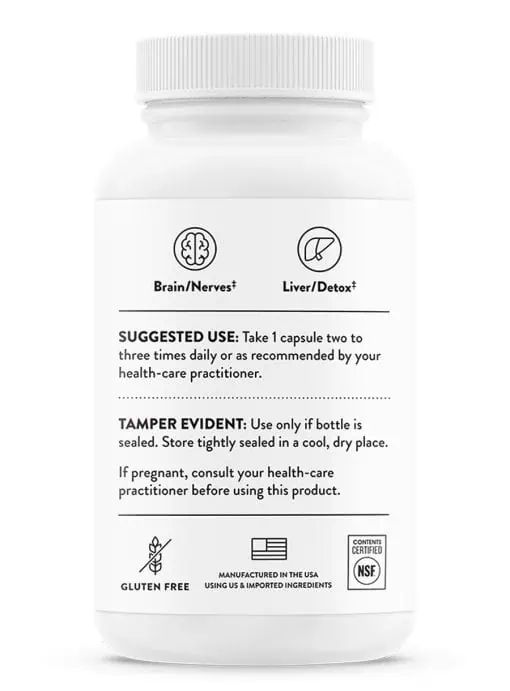 Thorne Thiocid-300 - Alpha-Lipoic Acid supplement for antioxidant, nerve, and detoxification support.