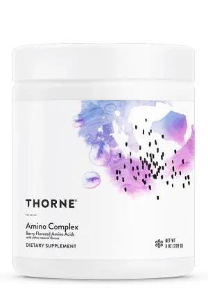 Thorne Amino Complex - Berry Flavor (8.0 oz Berry) - NSF Certified EAA and BCAA powder for muscle recovery and performance.