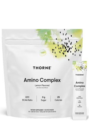 Thorne Amino Complex Lemon - NSF Certified EAA and BCAA powder for muscle recovery and performance.