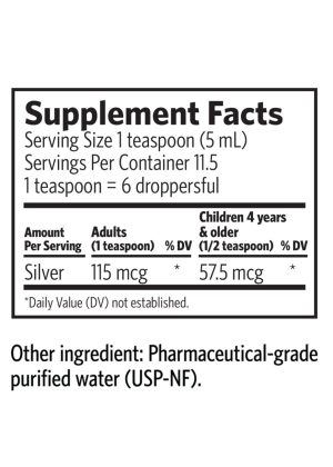 Argentyn 23 Dropper (59 mL) - Professional Bio-Active Silver Hydrosol for daily immune support.