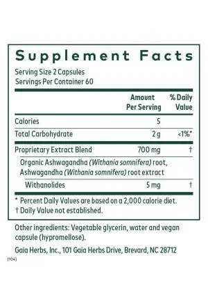 Ashwagandha 700 - A potent adaptogen with 700mg of Ashwagandha root and 5mg of withanolides for stress support.