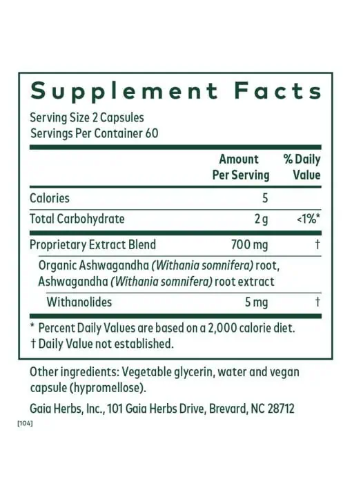 Ashwagandha 700 - A potent adaptogen with 700mg of Ashwagandha root and 5mg of withanolides for stress support.