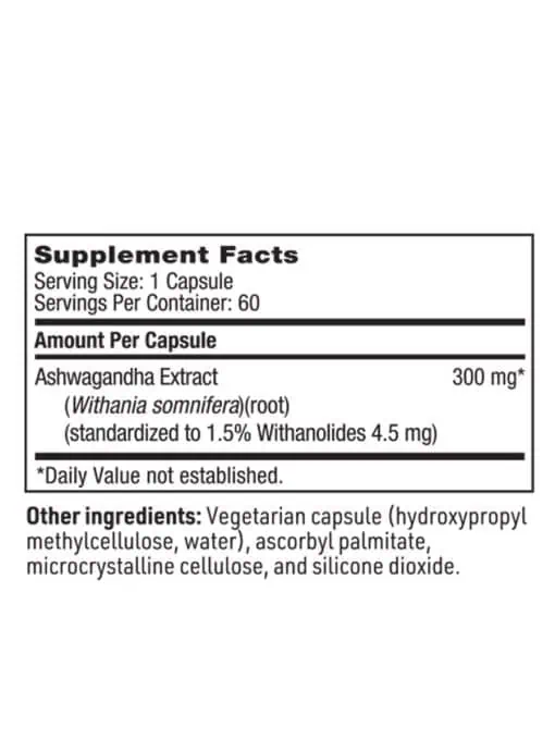 SFI Health Ashwagandha Extract - 300 mg standardized Ashwagandha for stress response and mood support.