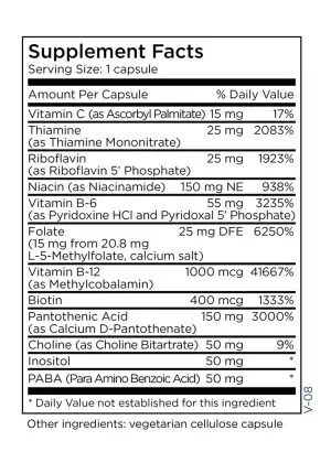 MethylPro B-Complex - A high-potency B-vitamin formula with 15mg of active L-Methylfolate.