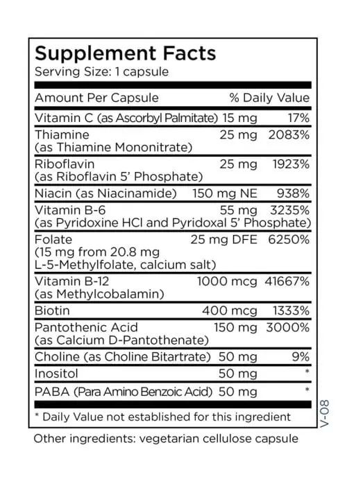 MethylPro B-Complex - A high-potency B-vitamin formula with 15mg of active L-Methylfolate.