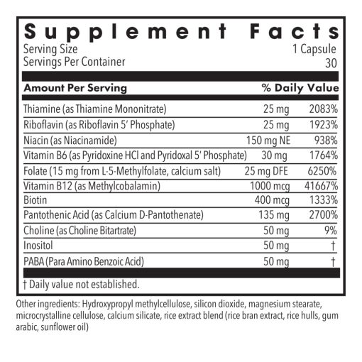 MethylPro B-Complex - A high-potency B-vitamin formula with 15mg of active L-Methylfolate.