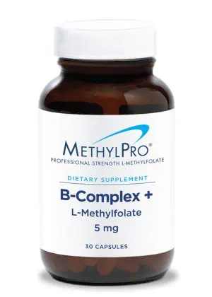 MethylPro B-Complex - A comprehensive B-vitamin formula with 5mg of active L-Methylfolate for energy and mood.