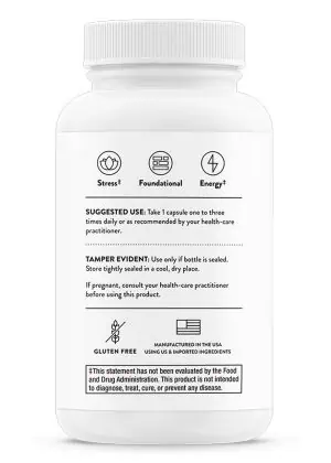 Thorne Basic B Complex (60 Capsules) - active B vitamin supplement for energy, stress, and nerve support.