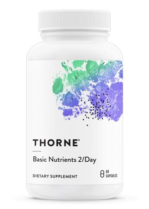 Thorne Basic Nutrients 2/Day (60 Capsules) - Convenient two-a-day multivitamin for foundational health.