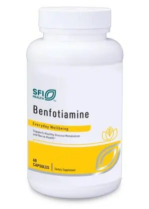 SFI Health Benfotiamine - Bioavailable, fat-soluble vitamin B1 for blood sugar and nerve support.