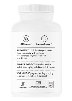 Thorne Berbercap (60 Capsules) - 200mg Berberine HCl supplement for metabolic, cardiovascular, and GI support.
