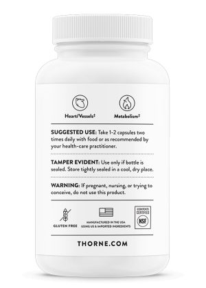 Thorne Berberine - A high-absorption berberine HCl and phytosome blend for metabolic and cardiovascular support.