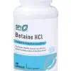 Betaine HCI - 648 mg of Betaine hydrochloride to support healthy stomach acidity.