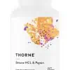 Thorne Betaine HCl & Pepsin - A supplement for stomach acid and protein digestion support.