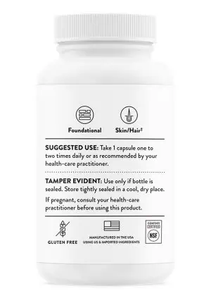 Thorne Biotin-8 (60 Capsules) - 8mg high-potency biotin supplement for healthy hair, skin, and nails.