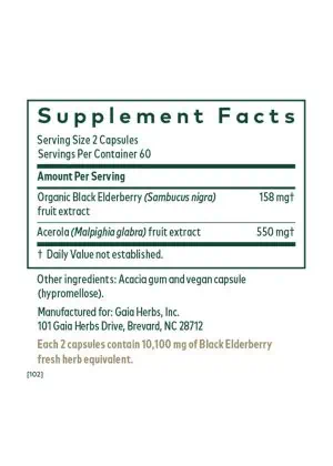 Black Elderberry PRO - Immune support supplement with antioxidant-rich Elderberry and Acerola fruit.