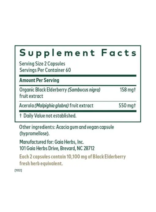Black Elderberry PRO - Immune support supplement with antioxidant-rich Elderberry and Acerola fruit.