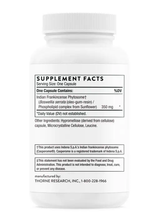 Thorne Boswellia Phytosome - A highly absorbable boswellia extract for joint, respiratory, and GI support.
