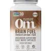 Om Brain Fuel Mushroom Superfood Capsules - with Lion's Mane, Reishi, and Folate for mental clarity.