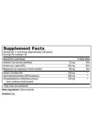 Brain Vibrance Supreme - A powder blend with Phosphatidylserine and Acetyl-L-Carnitine for cognitive support.