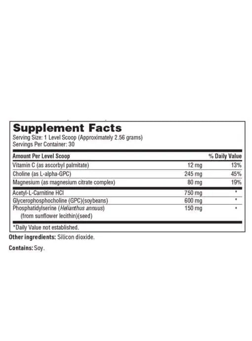 Brain Vibrance Supreme - A powder blend with Phosphatidylserine and Acetyl-L-Carnitine for cognitive support.