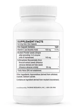 Thorne Crucera-SGS - Sulforaphane supplement from broccoli seed extract for detoxification and antioxidant support.