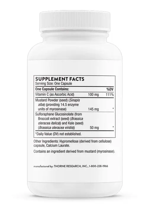Thorne Crucera-SGS - Sulforaphane supplement from broccoli seed extract for detoxification and antioxidant support.