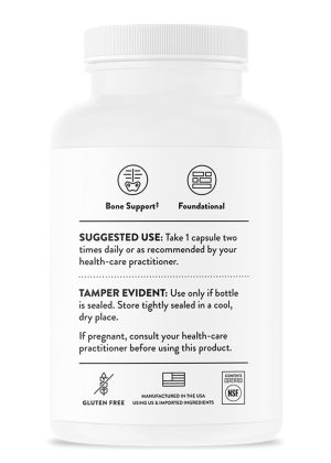Thorne DiCalcium Malate (120 Capsules) - 250mg highly absorbable calcium supplement for bone support.