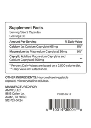 Caprylic Acid Supports healthy digestion and intestinal balance