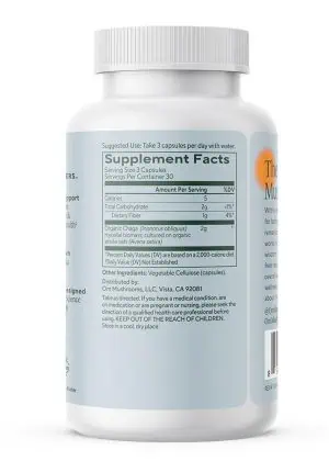 Chaga Mushroom Capsules Helps support antioxidant protection & vitality