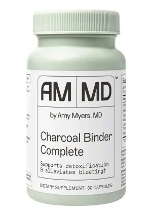 Charcoal Binder Complete This comprehensive blend combines naturally detoxifying activated coconut charcoal with a complex of minerals, fiber, and algae.