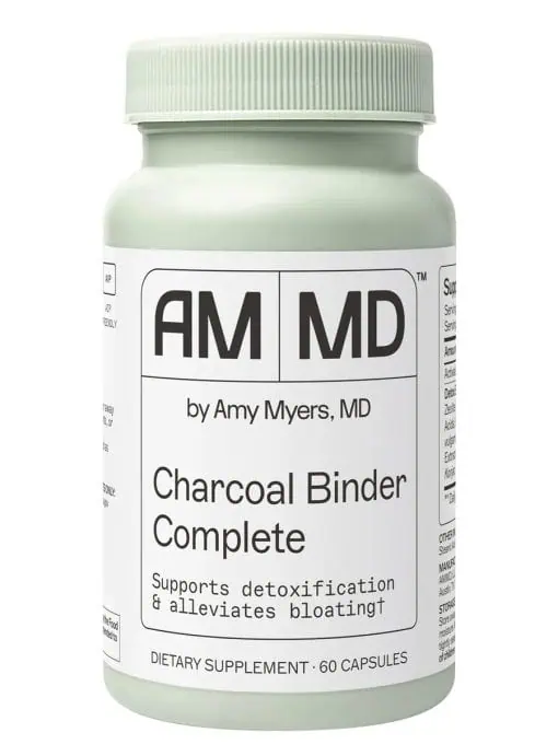 Charcoal Binder Complete This comprehensive blend combines naturally detoxifying activated coconut charcoal with a complex of minerals, fiber, and algae.