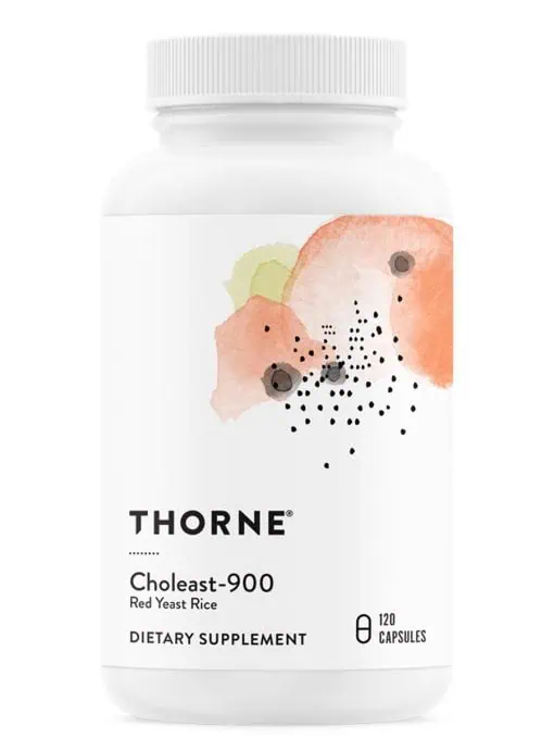 Thorne Choleast-900 - A high-potency red yeast rice supplement for healthy cholesterol support.