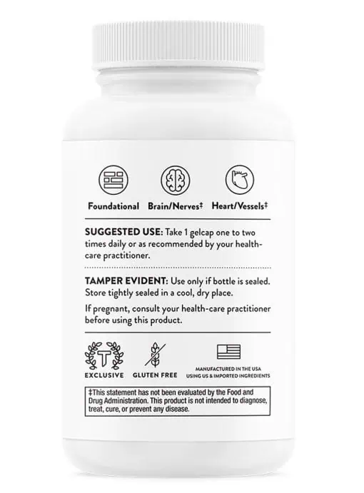Thorne Q-Best 100 - A 100mg Coenzyme Q10 supplement for heart health, energy, and antioxidant support.