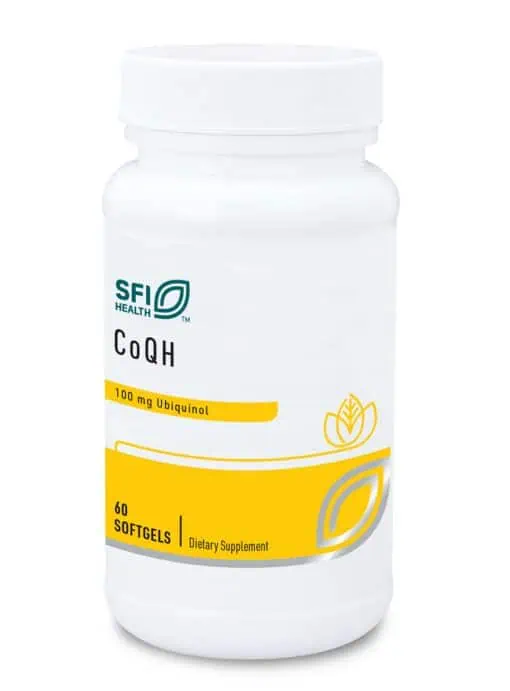 SFI Health CoQH - 100mg of ubiquinol, the active form of CoQ10, for antioxidant support.