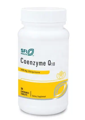 SFI Health Coenzyme Q10 - 300 mg chewable CoQ10 supplement for heart health and cellular energy.